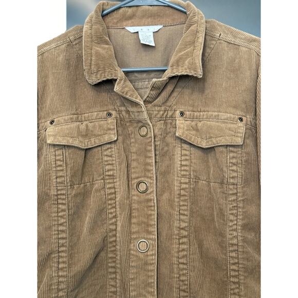 CAbi Casey Corduroy Jacket Brown khaki size Large - Picture 2 of 10